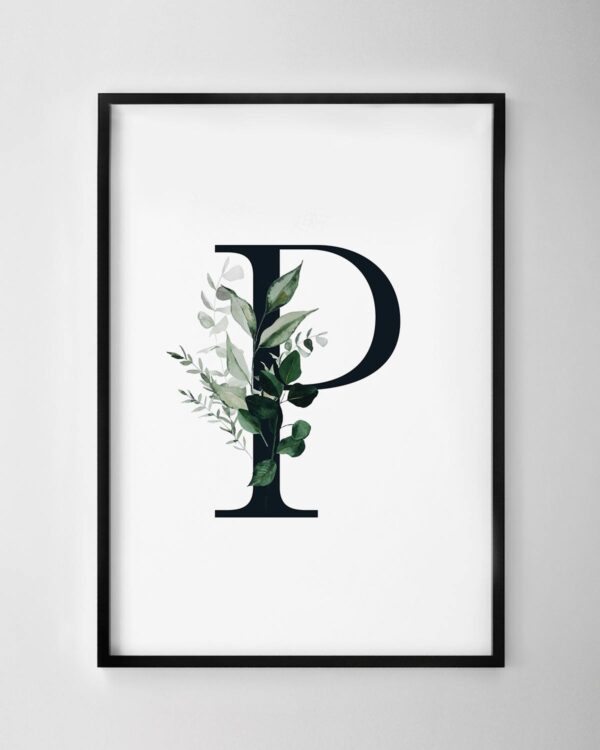 Letter P Print – Botanical Dream