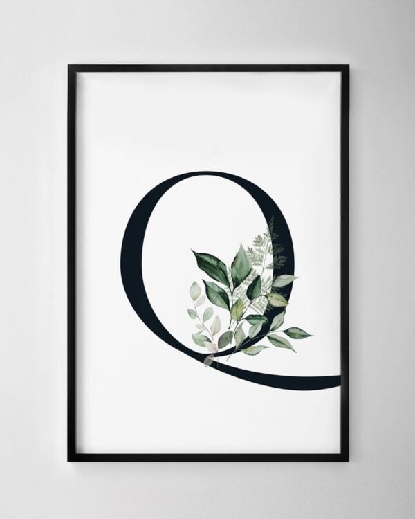 Letter Q Print – Botanical Dream
