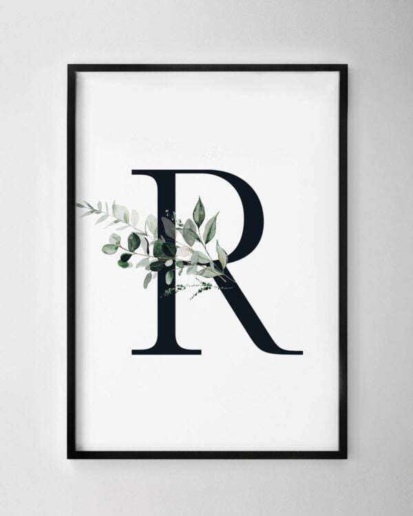 Letter R Print – Botanical Dream