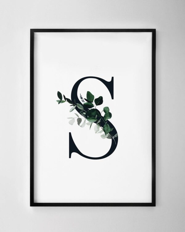 Letter S Print – Botanical Dream