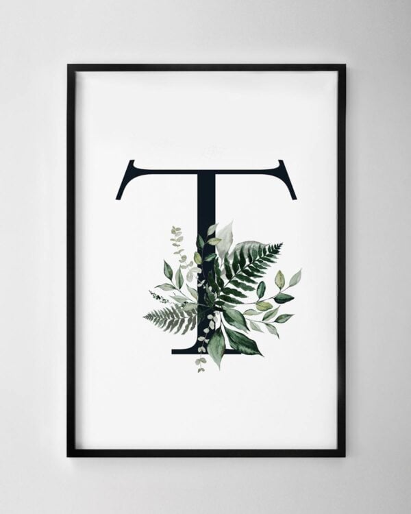 Letter T Print – Botanical Dream