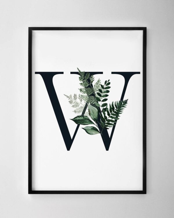 Letter W Print – Botanical Dream