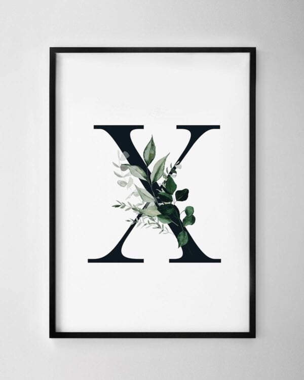 Letter X Print – Botanical Dream
