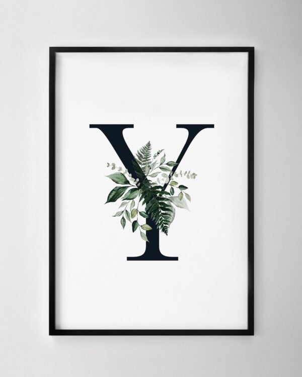 Letter Y Print – Botanical Dream