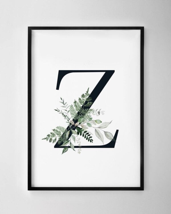 Letter Z Print – Botanical Dream