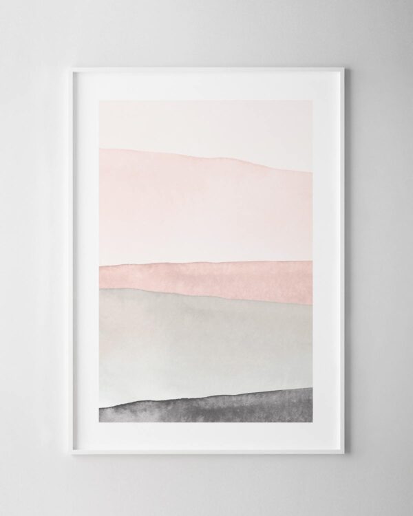 Grey & Blush Print No.12