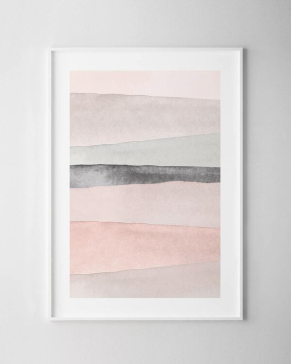 Grey & Blush Print No.8