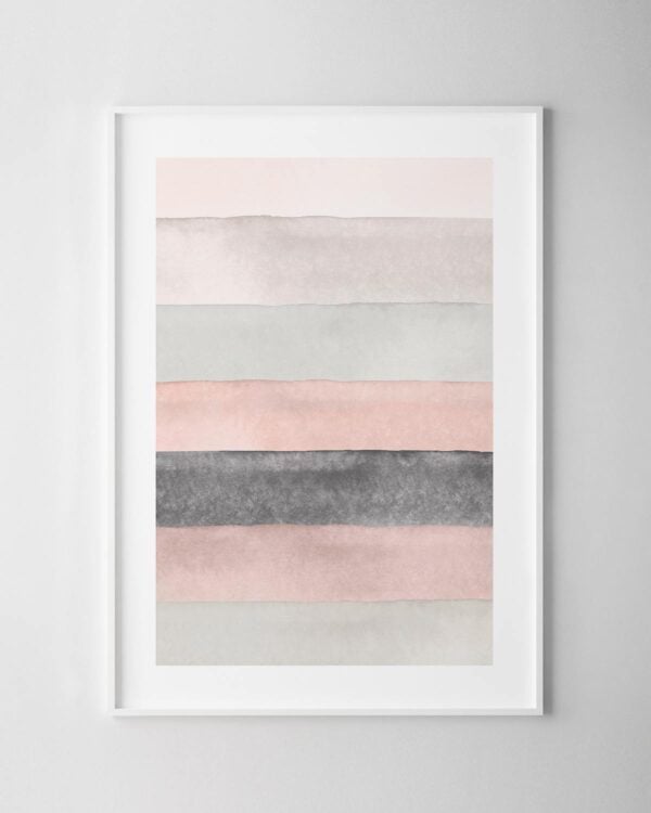Grey & Blush Print No.9