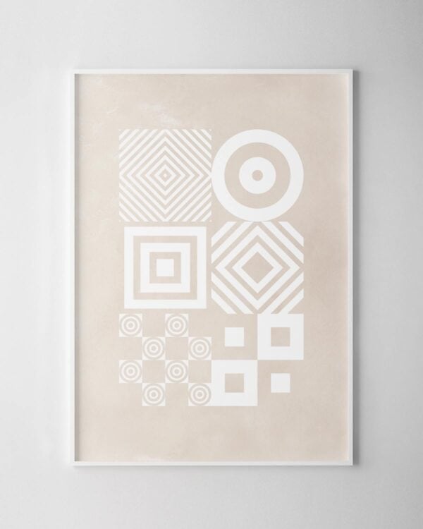 Bullseye Print - Beige