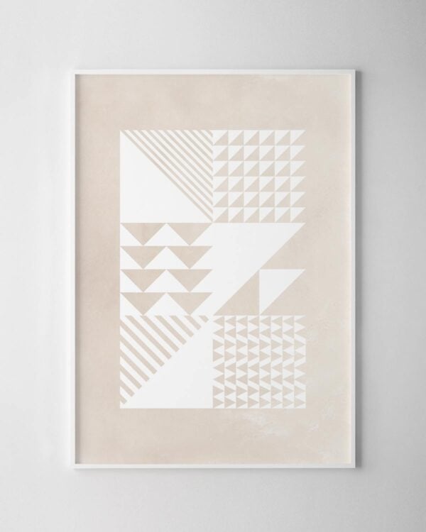 Triangles Print - Beige