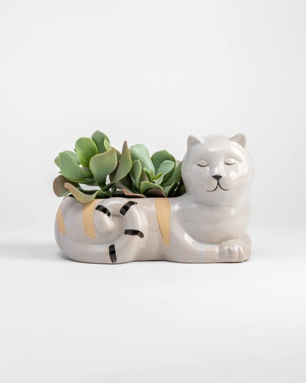 Cat Planter – Grey