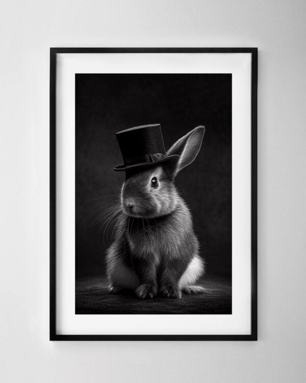 Bunny in a Top Hat Print