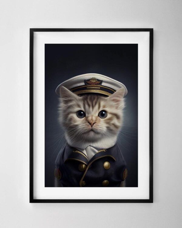 Cat in a Sailor Suit Print