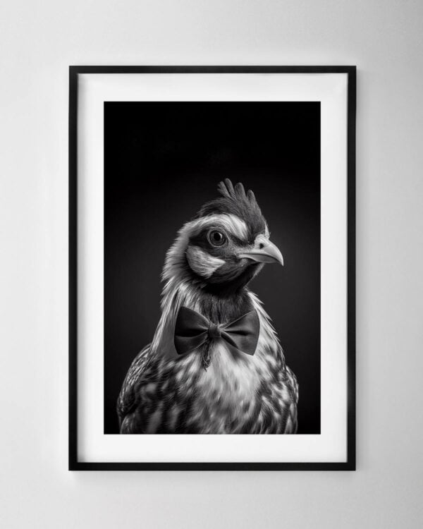 Chicken in a Bow Tie Print