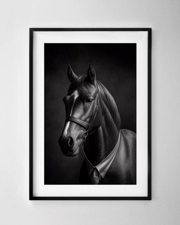 Horse in a Tie Print