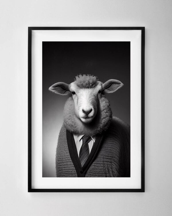 Sheep in a Cardigan Print