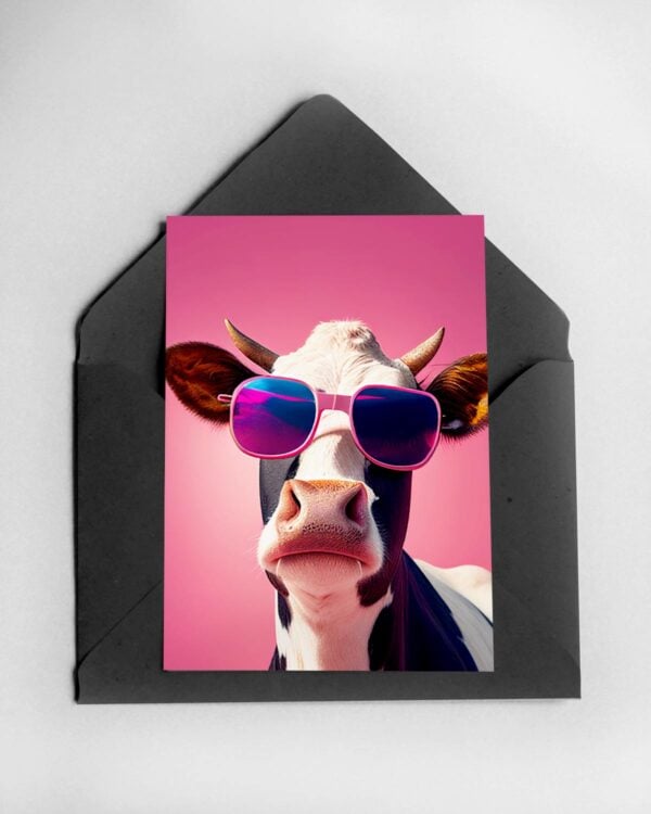 Glamorous Cow Card