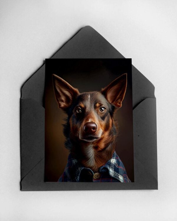 Kelpie in a Shirt Card