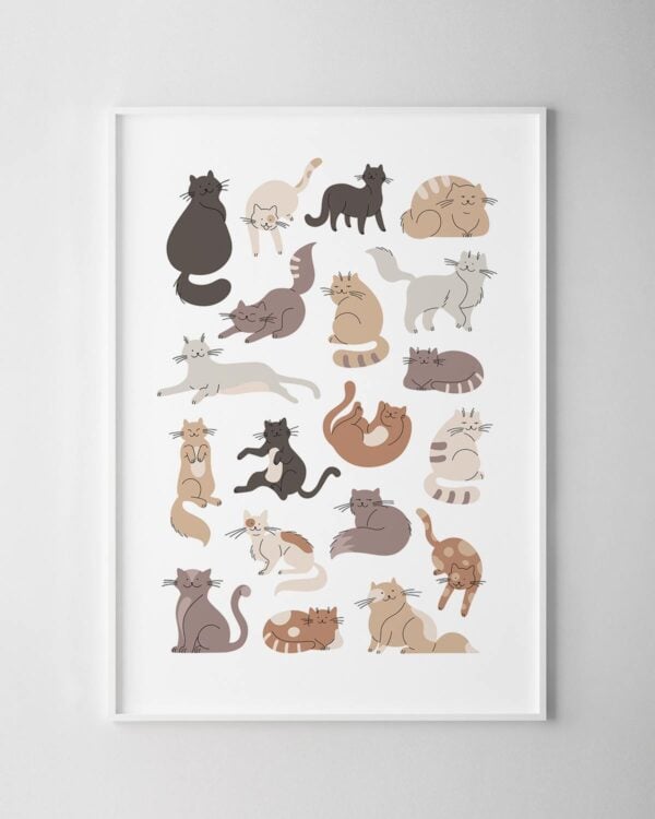 Cat Illustrative Print