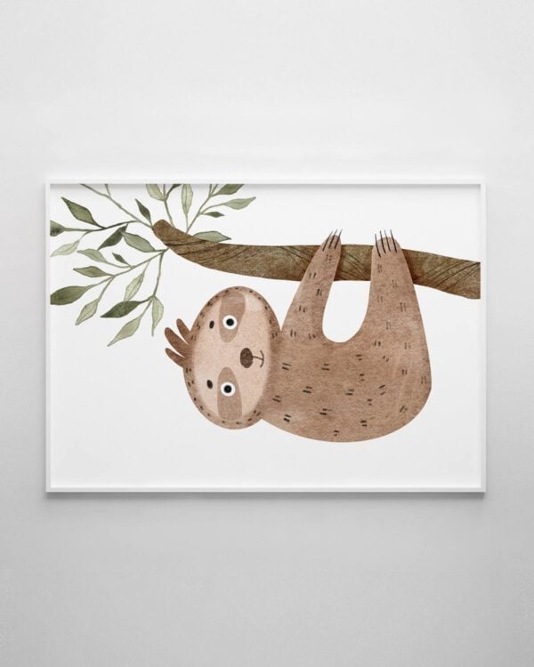 Hanging Sloth Print