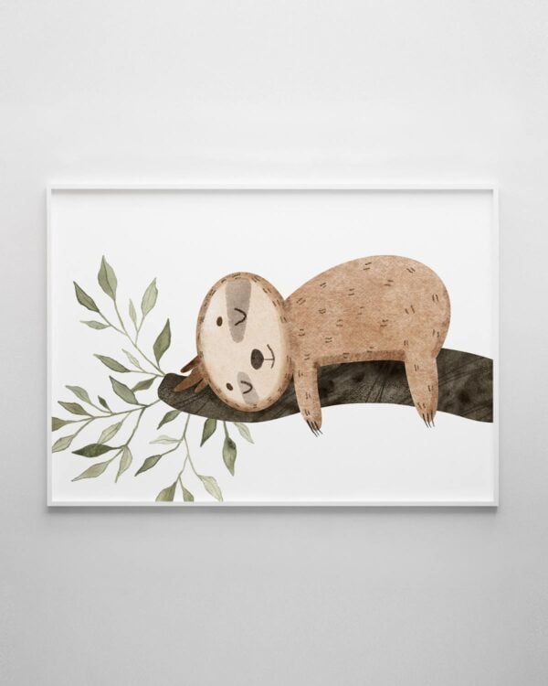 Sleepy Sloth Print