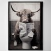 Bovine Bathroom Break Print