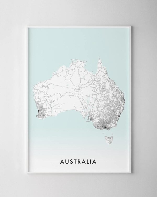 Australia Map Print