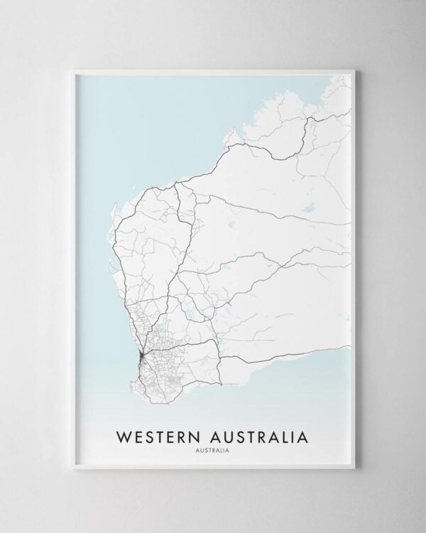 Western Australia Map Print