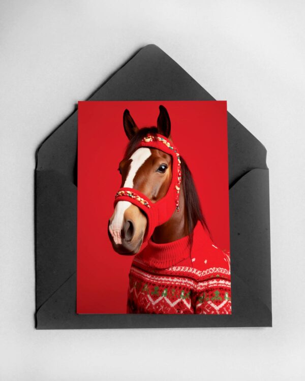 Horse in an Ugly Sweater Card