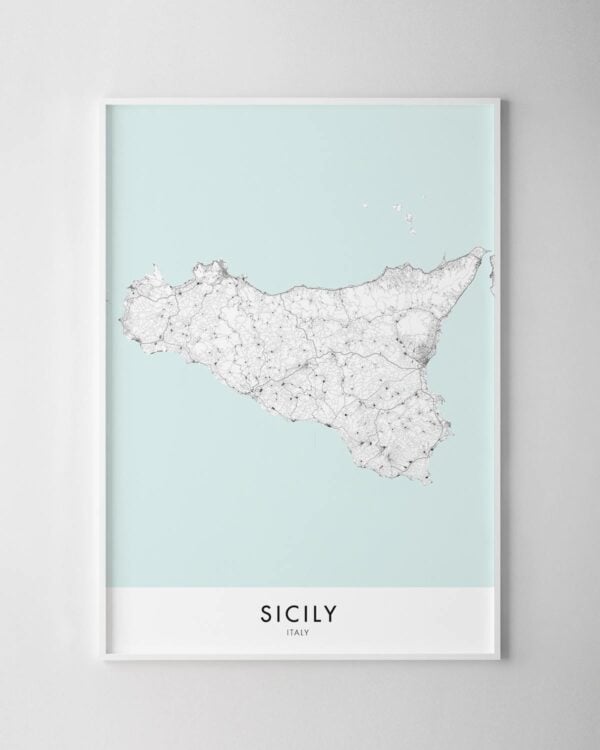 Sicily Map Print