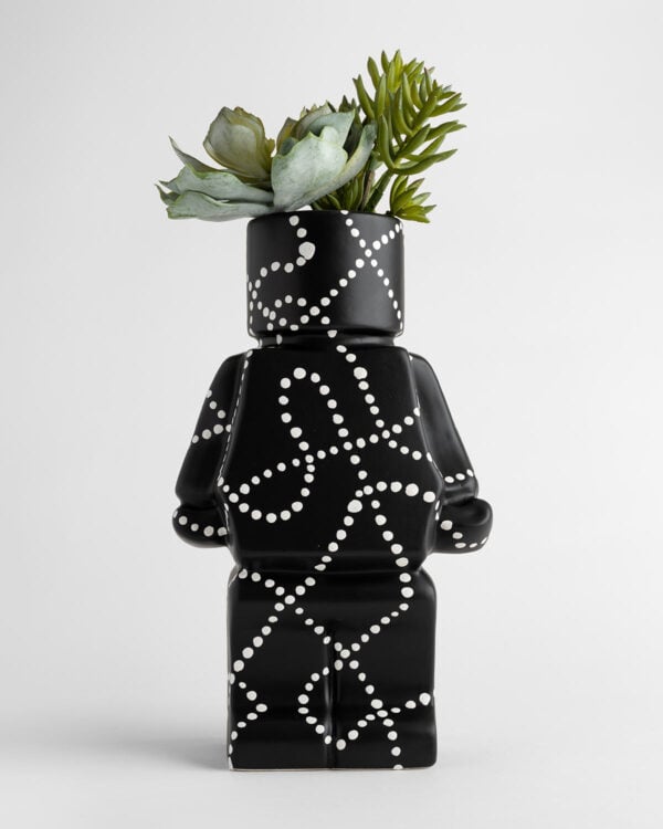 Hand-Painted Giant Block Man Planter No.1