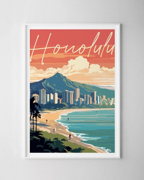 Honolulu Travel Poster