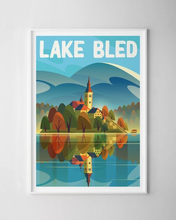 Lake Bled Travel Poster