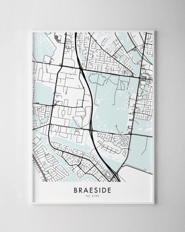 Melbourne – Braeside Map Print