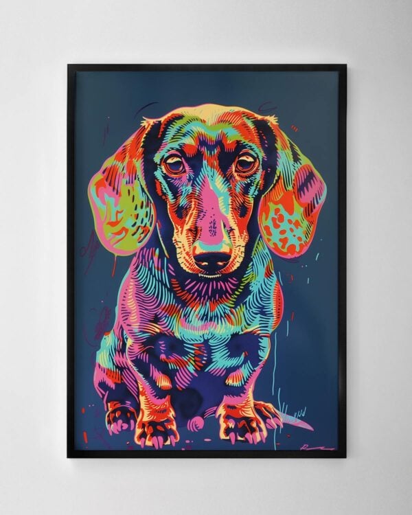 Colourful Dachshund Print