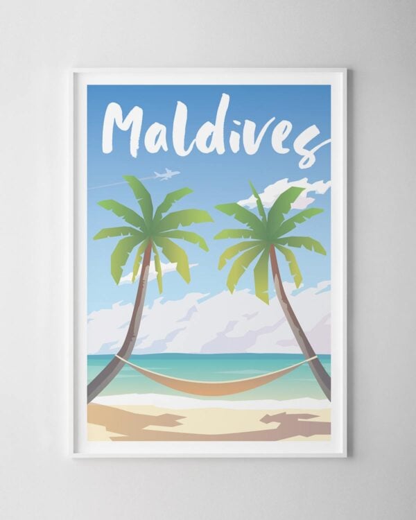 Maldives Travel Poster