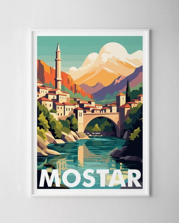 Mostar Travel Poster