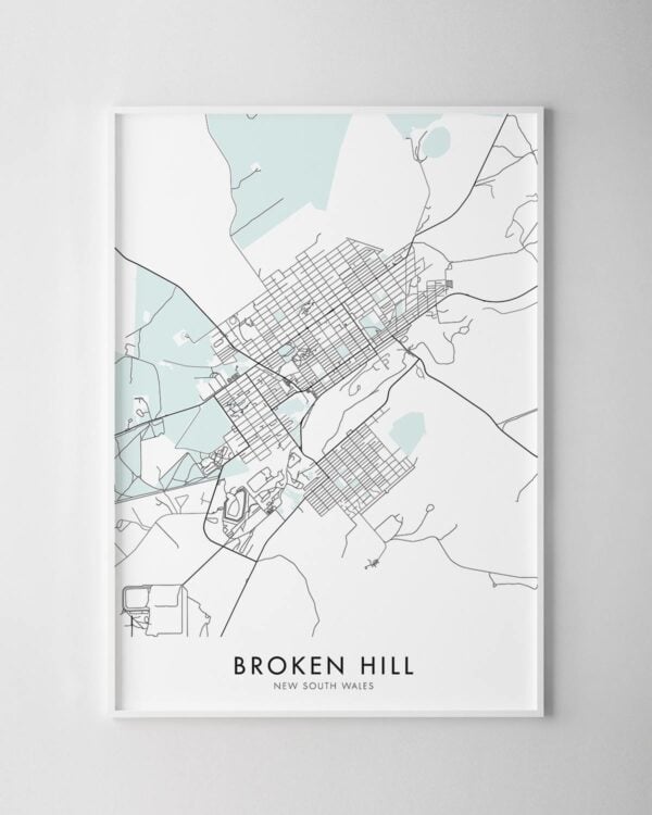 Broken Hill Map Print