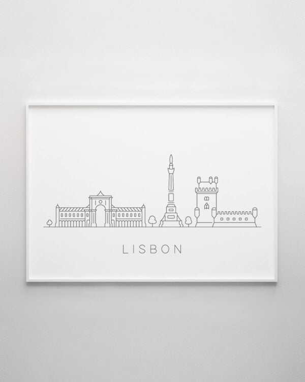 Lisbon Skyline Print