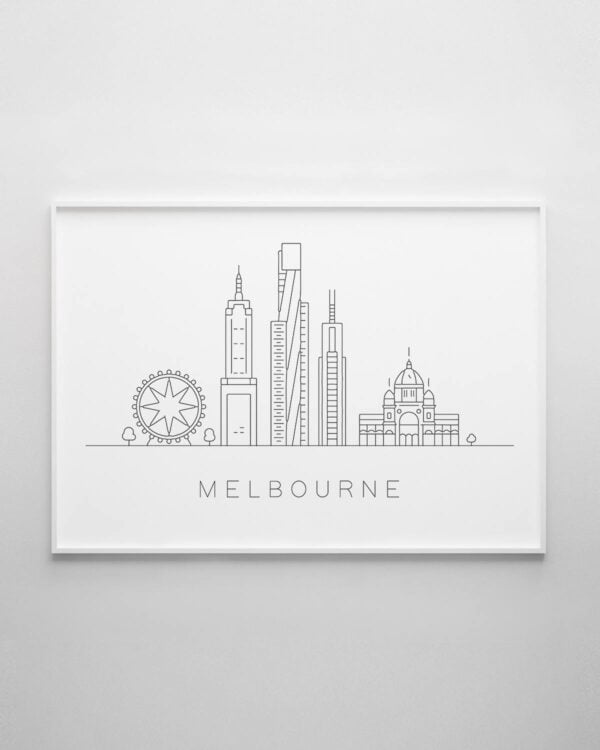 Melbourne Skyline Print