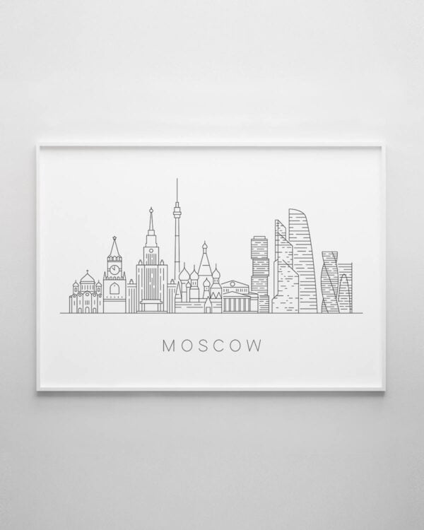 Moscow Skyline Print
