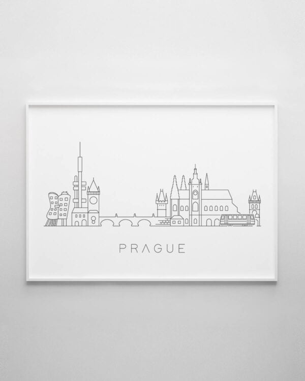 Prague Skyline Print