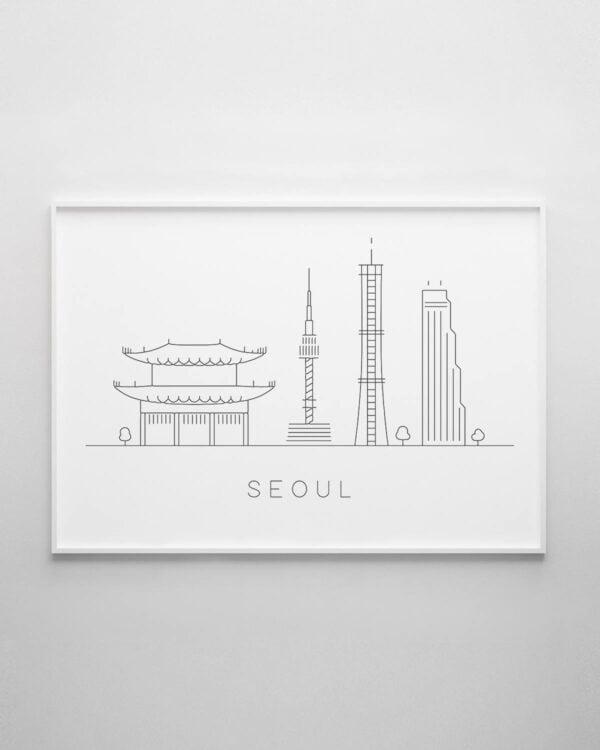 Seoul Skyline Print