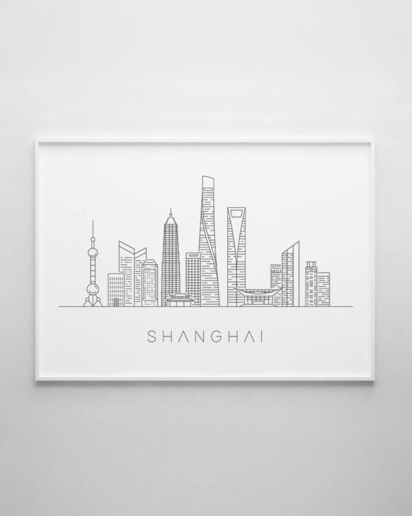Shanghai Skyline Print