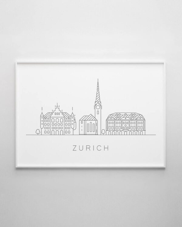 Zurich Skyline Print