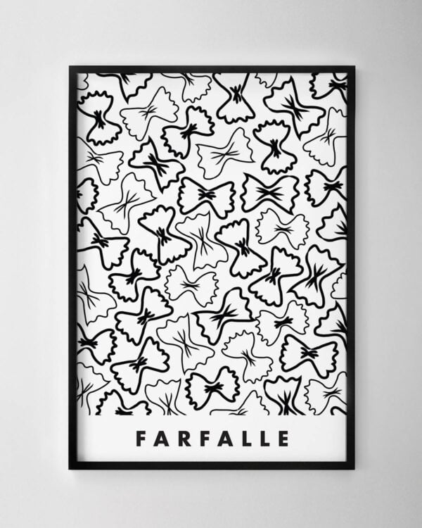 Farfalle Print – Black