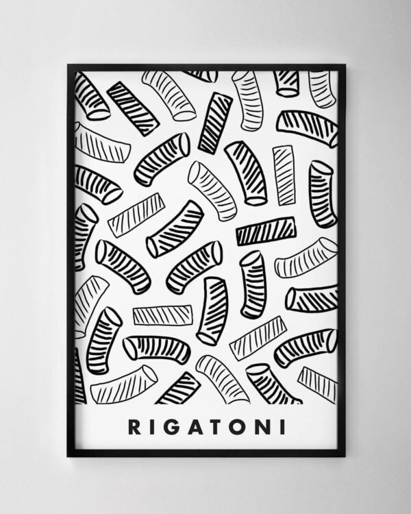 Rigatoni Print – Black