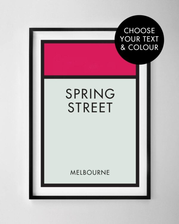 Custom Monopoly-Style Print