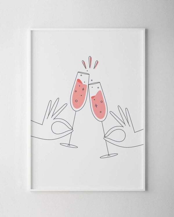 Cheers Champagne Print