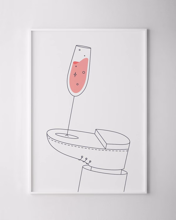 Champagne on a Shoe Print